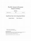 Research paper thumbnail of 2008), “Equilibrium state aid in integrating markets”, The B.E