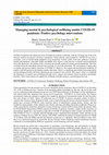 Research paper thumbnail of Managing mental & psychological wellbeing amidst COVID-19 pandemic: Positive psychology interventions