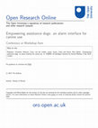 Research paper thumbnail of Empowering Assistance Dogs: An Alarm Interface for Canine Use