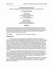 Research paper thumbnail of Effects of Competence and Arousal on Psychic Payoffs : Are They Independent ? ( Full Paper Submission )