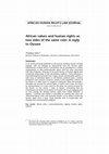 Research paper thumbnail of African values and human rights as two sides of the same coin : a reply to Oyowe