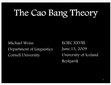 Research paper thumbnail of Cao Bang Theory