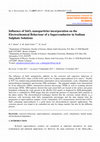 Research paper thumbnail of Influence of SnO2 nanoparticles incorporation on the Electrochemical Behaviour of a Superconductor in Sodium Sulphate Solutions