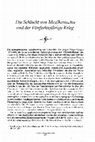 Research paper thumbnail of Die Schlacht von Mezőkeresztes und der fünfzehnjärige Krieg