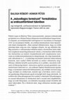 Research paper thumbnail of A "másodlagos természet" formálódása az erdészettörténet tükrében. Jogi kategóriák, professzionalizáció és tájátalakítás kapcsolata