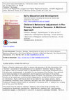 Research paper thumbnail of Children's Behavioral Adjustment in Pre-Primary Schools in Tanzania: A Multilevel Approach