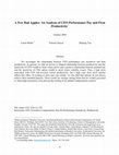 Research paper thumbnail of A Few Bad Apples: An Analysis of CEO Performance Pay and Firm Productivity*