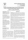 Research paper thumbnail of A Study Of Psychological Impact Of Recent Natural Disaster Nisarga' And Socio Economic Factors Associated With It On People In Coastal Maharashtra