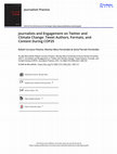 Research paper thumbnail of Journalists and Engagement on Twitter and Climate Change: Tweet Authors, Formats, and Content During COP25