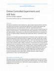 Research paper thumbnail of Online Controlled Experiments and A / B Tests