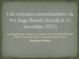 Research paper thumbnail of Une relecture commémorative de Per Aage Brandt; presentation at a conference