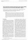 Research paper thumbnail of Gas-to-electricity investment planning for power system stability improvement and environmental sustainability in Nigeria