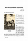 Research paper thumbnail of Essai de chronologie de Joseph Gillain