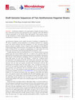 Research paper thumbnail of Draft Genome Sequences of Two Xanthomonas fragariae Strains