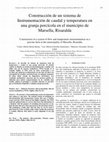 Research paper thumbnail of Construction of a system of flow and temperature instrumentation on a porcine farm in the municipality of Marsella, Risaralda