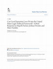 Research paper thumbnail of Can Good Samaritan Laws Fit into the United States Legal/Political Framework?: A Brief Response to Elspeth Farmer, Joshua Dressler, and Marc Franklin