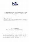 Research paper thumbnail of Les échelles du transport pour compte propre, du local vers l’international : contraintes et développement