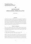 Research paper thumbnail of 18 Intention ( Including Speech Acts ) 1