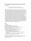 Research paper thumbnail of On the Mathematical Constitution and Explanation of Physical Facts