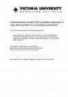 Research paper thumbnail of A development-oriented DSS evaluation approach: A case demonstration for conceptual assessment