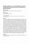 Research paper thumbnail of Gender outlaws or a slow bending of norms? South African bisexual women’s treatment of gender binaries