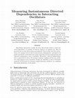 Research paper thumbnail of Measuring instantaneous directed dependencies in interacting oscillators