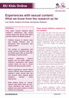 Research paper thumbnail of Experiences with sexual content: what we know from the research so far