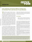 Research paper thumbnail of Trust, authority, and decision making : findings from the extended Timor-Leste survey of living standards