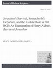 Research paper thumbnail of Jerusalem's Survival, Sennacherib's Departure, and the Kushite Role in 701 BCE