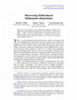 Research paper thumbnail of Discovering Multicultural Mathematics Dispositions