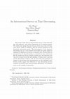 Research paper thumbnail of An International Survey on Time Discounting Mei