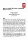 Research paper thumbnail of 1 Taking it to the streets: The role of universities in building financial