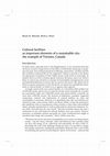 Research paper thumbnail of Cultural facilities as important elements of a sustainable city: the example of Toronto, Canada