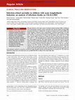 Research paper thumbnail of Infection-related mortality in children with acute lymphoblastic leukemia: an analysis of infectious deaths on UKALL2003