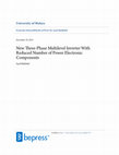 Research paper thumbnail of New Three-Phase Multilevel Inverter With Reduced Number of Power Electronic Components