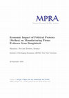 Research paper thumbnail of Economic Impact of Political Protests (Strikes) on Firms: Evidence from Bangladesh 1