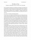 Research paper thumbnail of The Ethics of Taste Principles of a Philosophy of Food or Towards a New ›