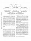 Research paper thumbnail of Shaping the Internet: 10 Years of IXP Growth