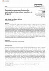 Research paper thumbnail of Comparing sources of stress for state and private school teachers in England