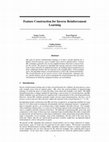 Research paper thumbnail of Feature construction for inverse reinforcement learning