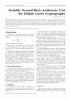 Research paper thumbnail of Normal basis multiplication and inversion unit for elliptic curve cryptography