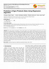 Research paper thumbnail of Prediction of Agro Products Sales Using Regression Algorithm