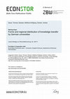 Research paper thumbnail of Forms and regional distribution of knowledge transfer by German universities