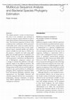 Research paper thumbnail of Multilocus Sequence Analysis and Bacterial Species Phylogeny Estimation