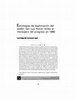 Research paper thumbnail of Estrategias de legitimación del poder: San Luis Potosí recibe al mensajero del progreso en 1888