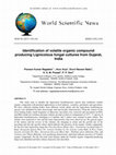 Research paper thumbnail of Identification of volatile organic compound producing Lignicolous fungal cultures from Gujarat, India