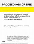 Research paper thumbnail of <title>Experimental investigation of target and transducer effects on quantitative image reconstruction in photoacoustic tomography</title>