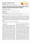 Research paper thumbnail of Audience Perception of Synonyms from the Pulpit: A Case among Six Church Ancillary Groups in Madina