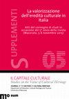 Research paper thumbnail of Il Capitale culturale Studies on the Value of Cultural Heritage Rivista riconosciuta CUNSTA Rivista accreditata AIDEA Rivista riconosciuta SISMED Rivista indicizzata WOS