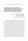 Research paper thumbnail of Mentoring and Succession of Administrators: Critical Issues in Public and Private Secondary Schools in Lagos State, Nigeria